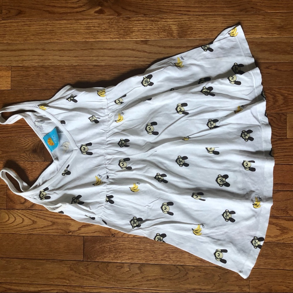 Empire wait tank top with monkey design